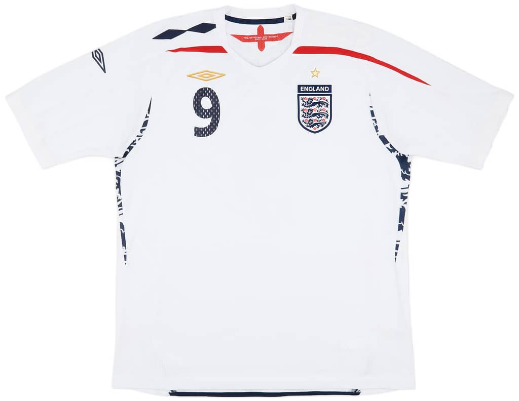 2007-09 England Home Shirt Rooney #9 - 7/10 - (XL)