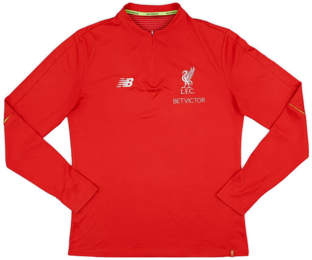 2018-19 Liverpool New Balance 1/4 Zip Training Top - 8/10 - (L)