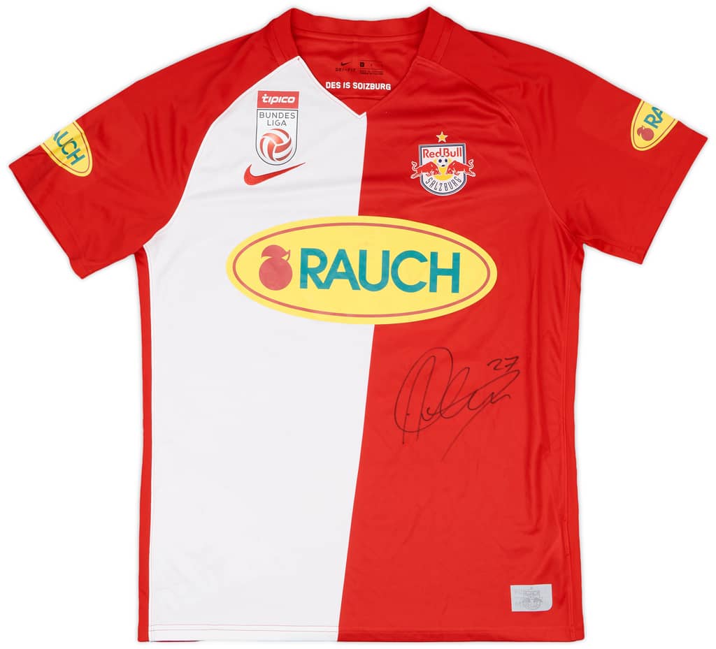 2020-21 Red Bull Salzburg Match Issue Signed Home Shirt Adeyemi #27