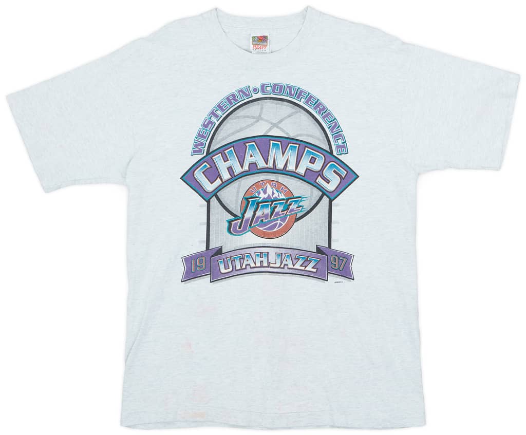 1997 Utah Jazz Western Conference Champs Tee - 3/10 - (L)