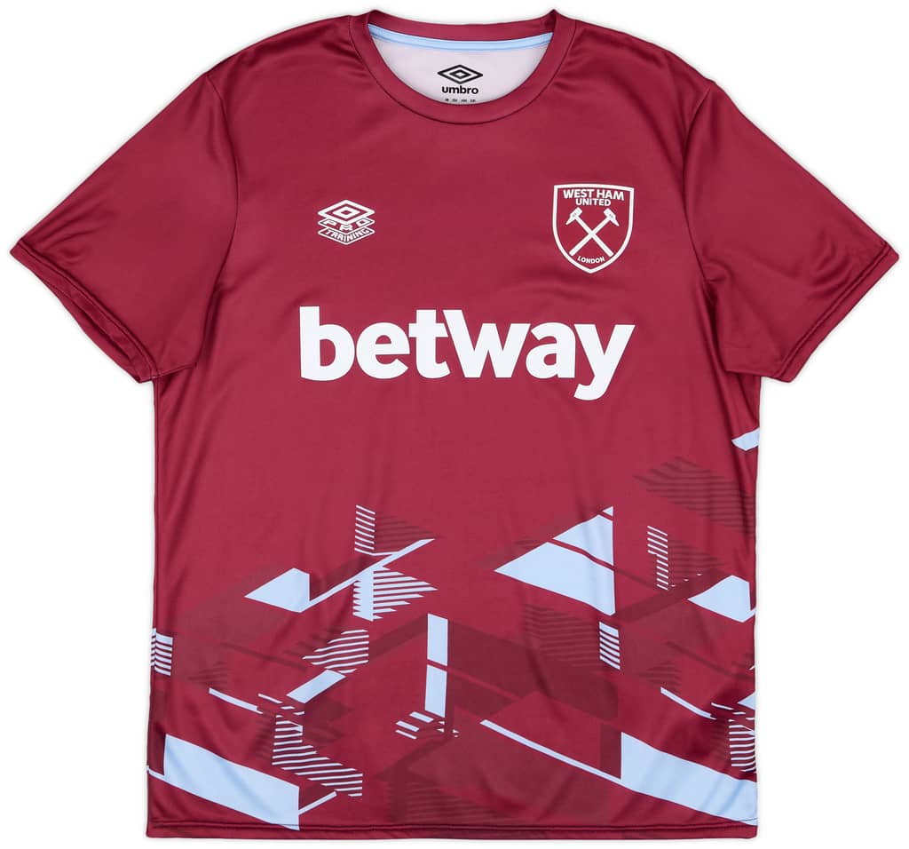 2023-24 West Ham Umbro Pre-Match Shirt - 9/10