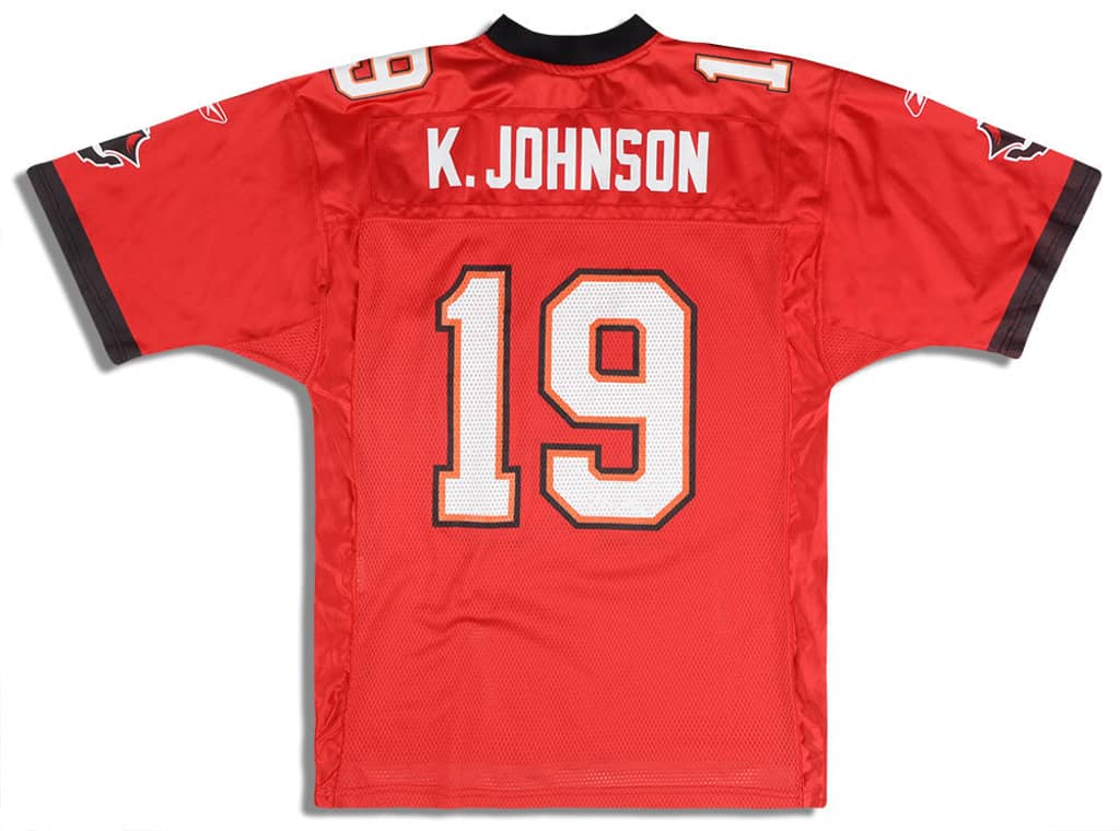 2002-03 Tampa Bay Buccaneers K. Johnson #19 Reebok On Field Jersey (Home) M
