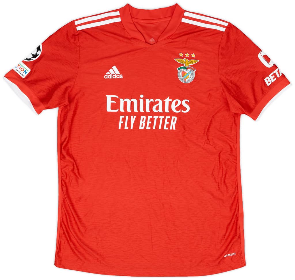 2021-22 Benfica Match Issue Champions League Home Shirt Seferovic #14