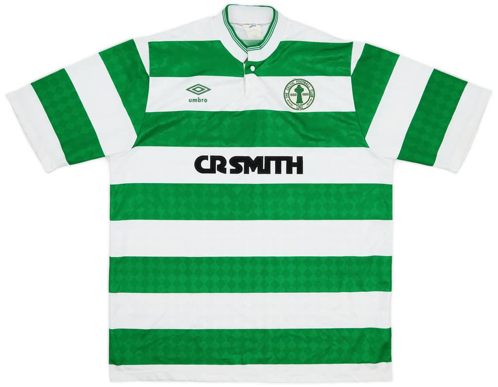 1987-89 Celtic Centenary Home Shirt - 8/10 - (L)