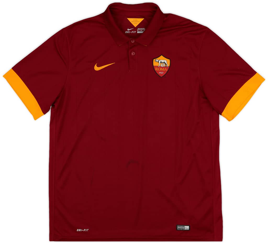 2014-15 Roma Home Shirt De Rossi #16 - 8/10 - (XL)