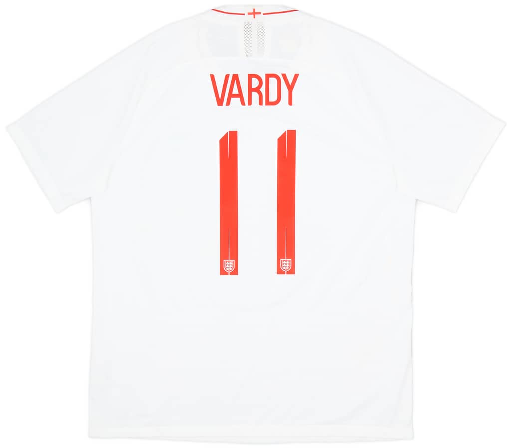 2018-19 England Authentic Home Shirt Vardy #11 - 9/10 - (XL)