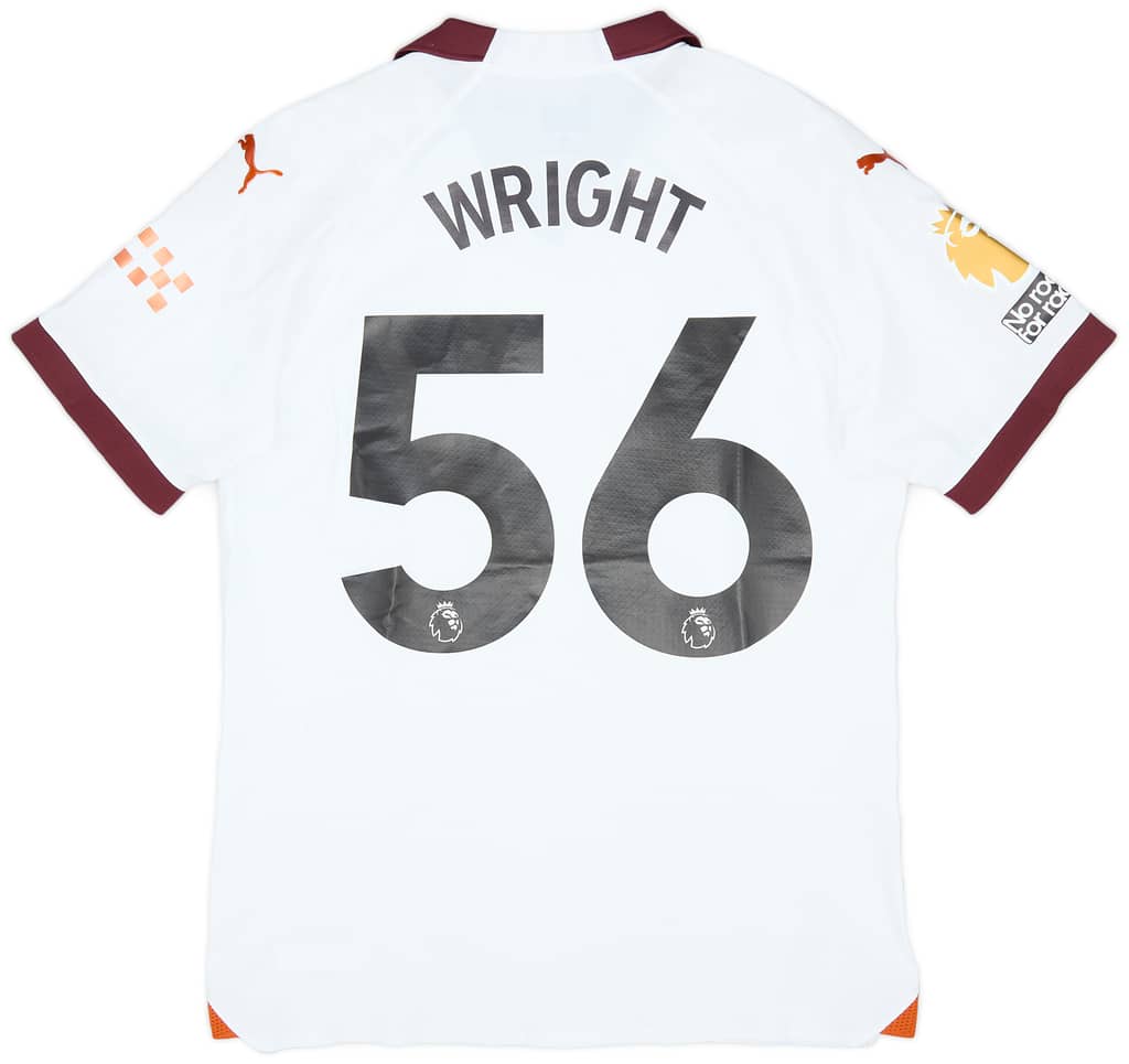 2023-24 Manchester City Match Issue Away Shirt Wright #56