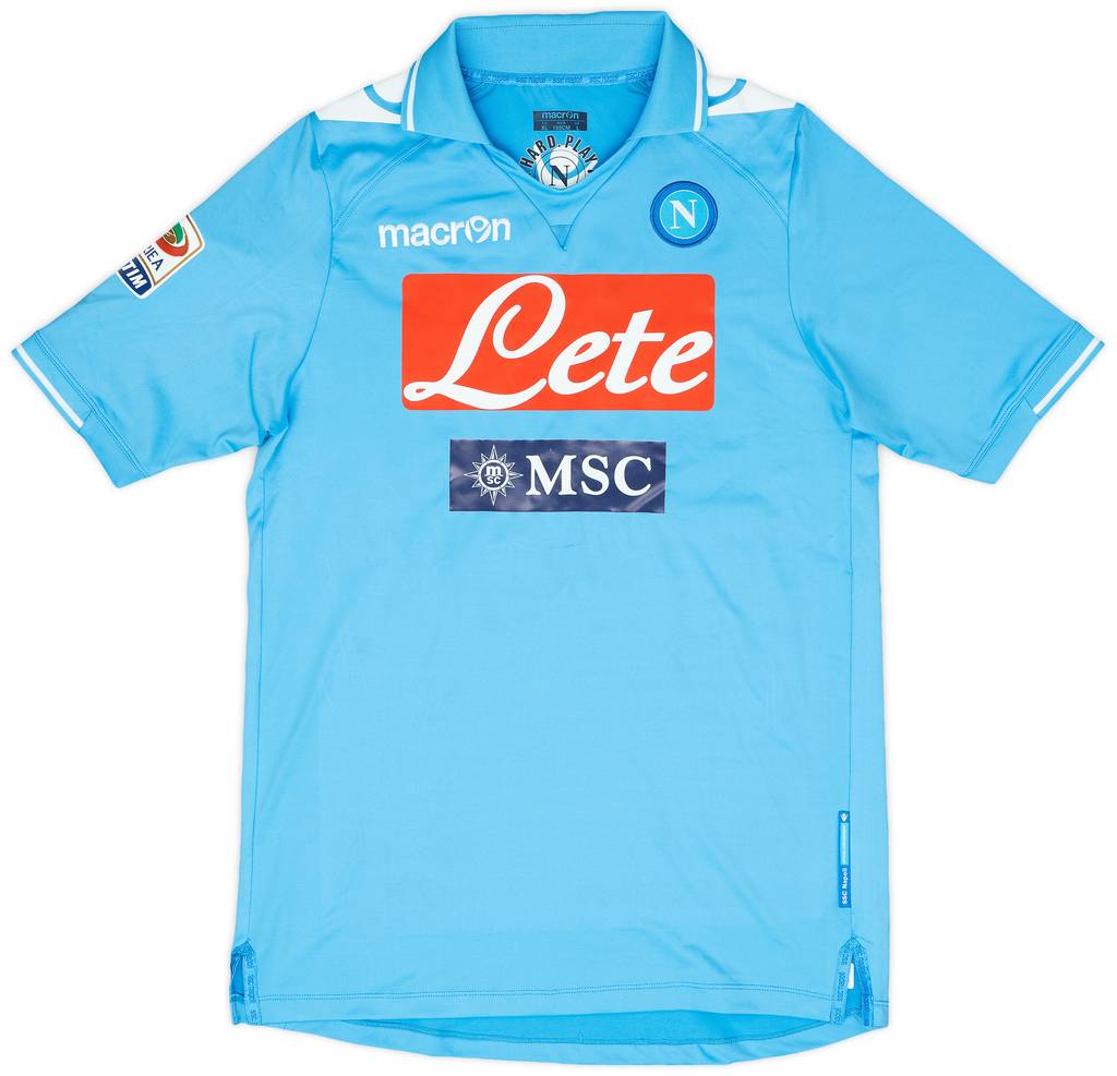 2011-12 Napoli Match Issue Home Shirt Lavezzi #22
