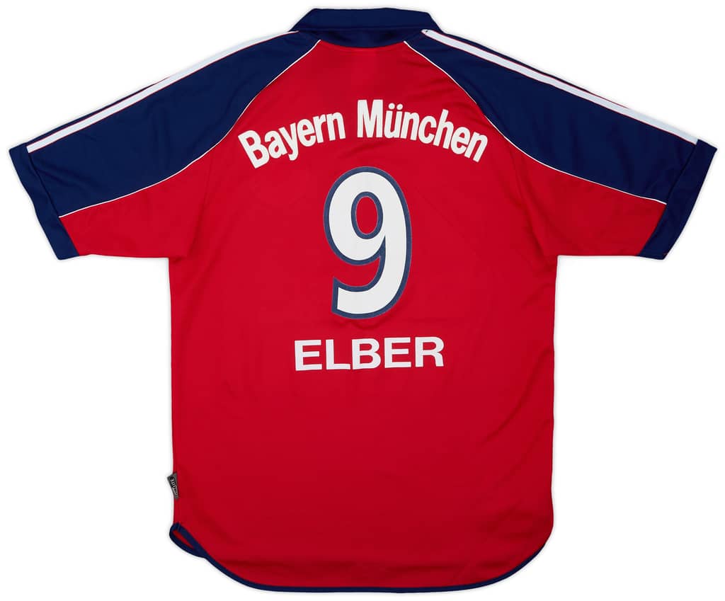 1999-01 Bayern Munich Home Shirt Elber #9 - 9/10 - (S)