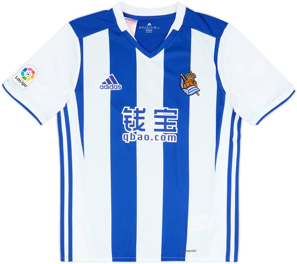 2016-17 Real Sociedad Home Shirt - As New - (L.Kids)