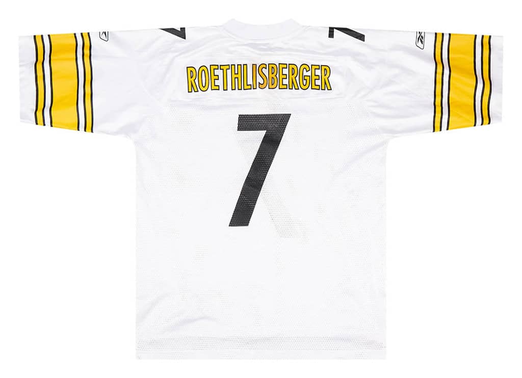 2005-06 Pittsburgh Steelers Roethlisberger #7 Reebok On Field Jersey (Away) L