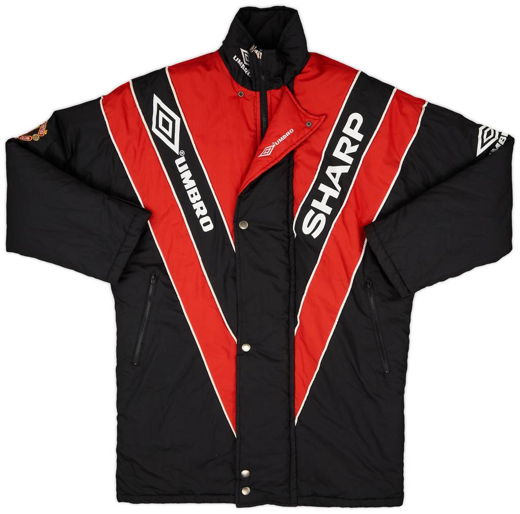 1992-93 Manchester United Umbro Padded Bench Coat - 10/10 - (M)