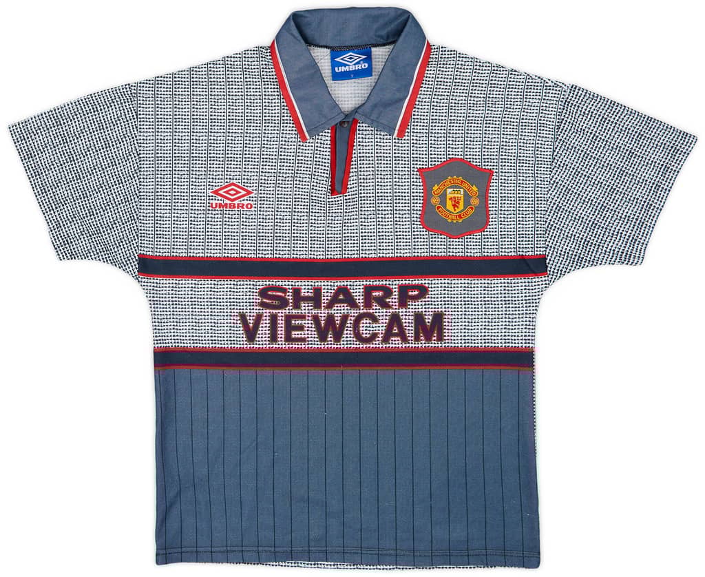 1995-96 Manchester United Away Shirt - 7/10 - (XL.Boys)