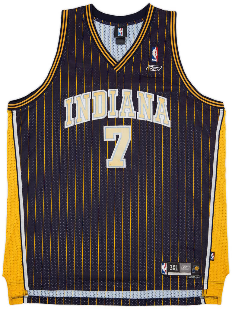 2004-05 Indiana Pacers O'Neal #7 Reebok Swingman Away Jersey - 5/10 - (3XL)