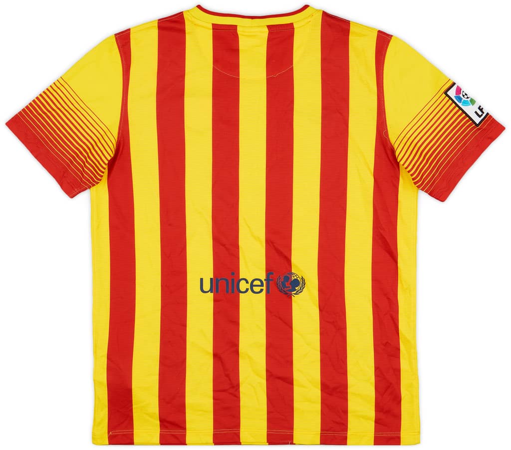 2013-15 Barcelona Away Shirt - 7/10 - (XL.Boys)