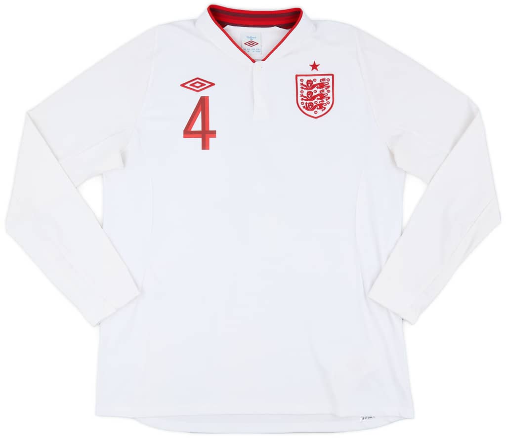 2012-13 England Home L/S Shirt Gerrard #4 - 7/10 - (XL)