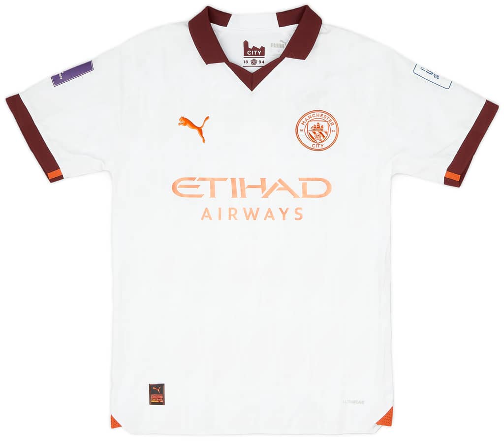 2023-24 Manchester City Match Issue Club World Cup Away Shirt Stones #5