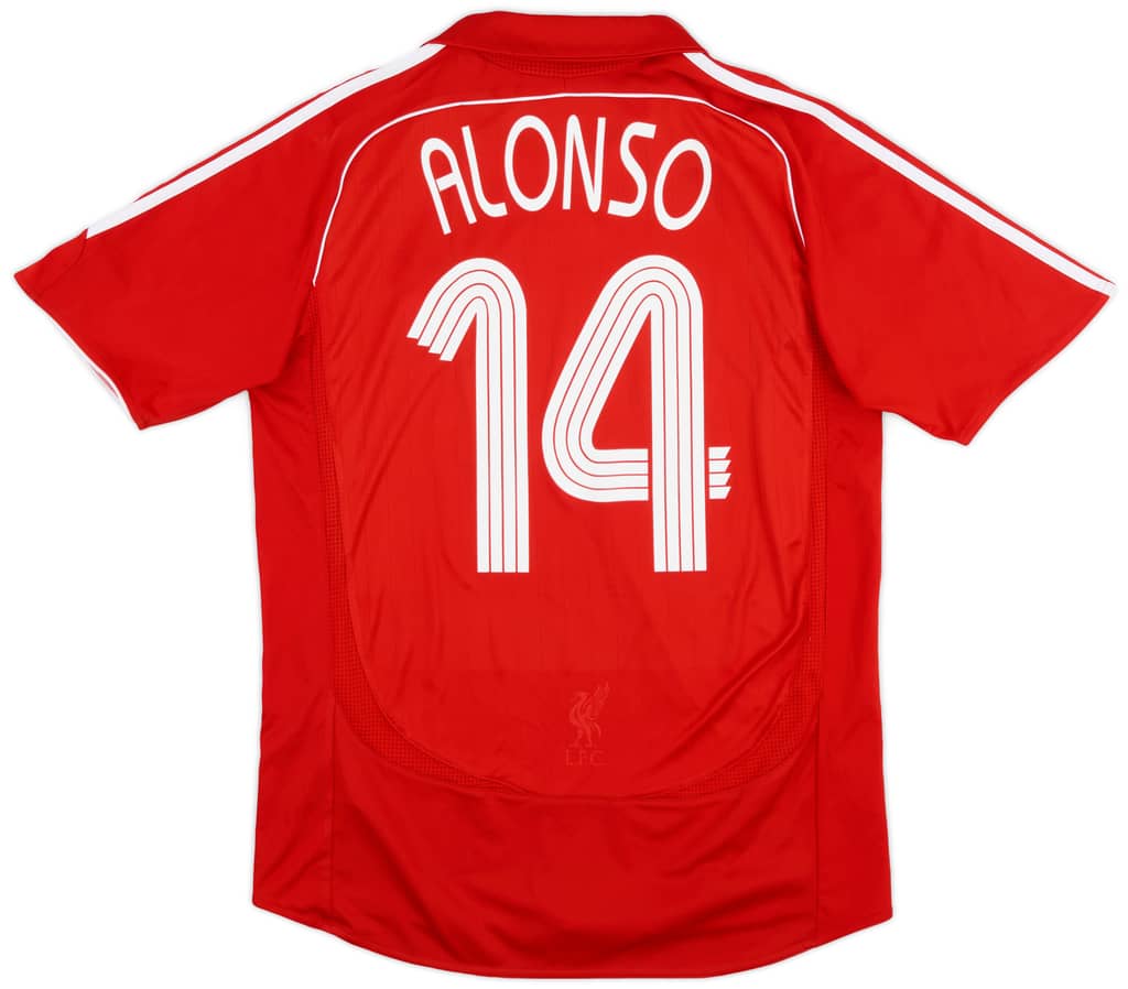 2006-08 Liverpool Home Shirt Alonso #14 - 5/10 - (S)