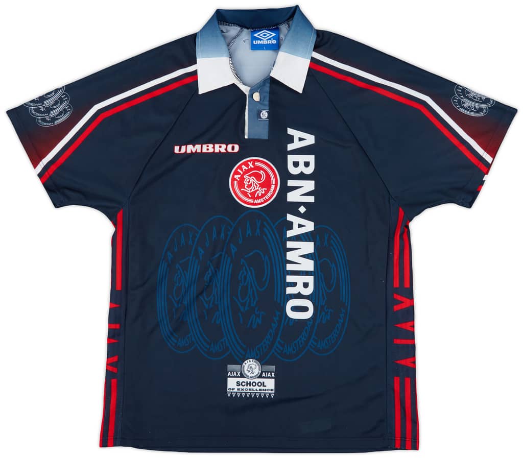 1997-98 Ajax Away Shirt F.De Boer #4 - 8/10 - (L)