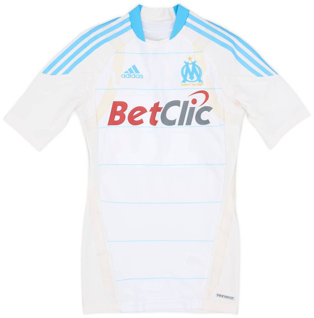 2010-11 Olympique Marseille Player Issue TechFit Home Shirt Gignac #10 - 10/10 - (S)