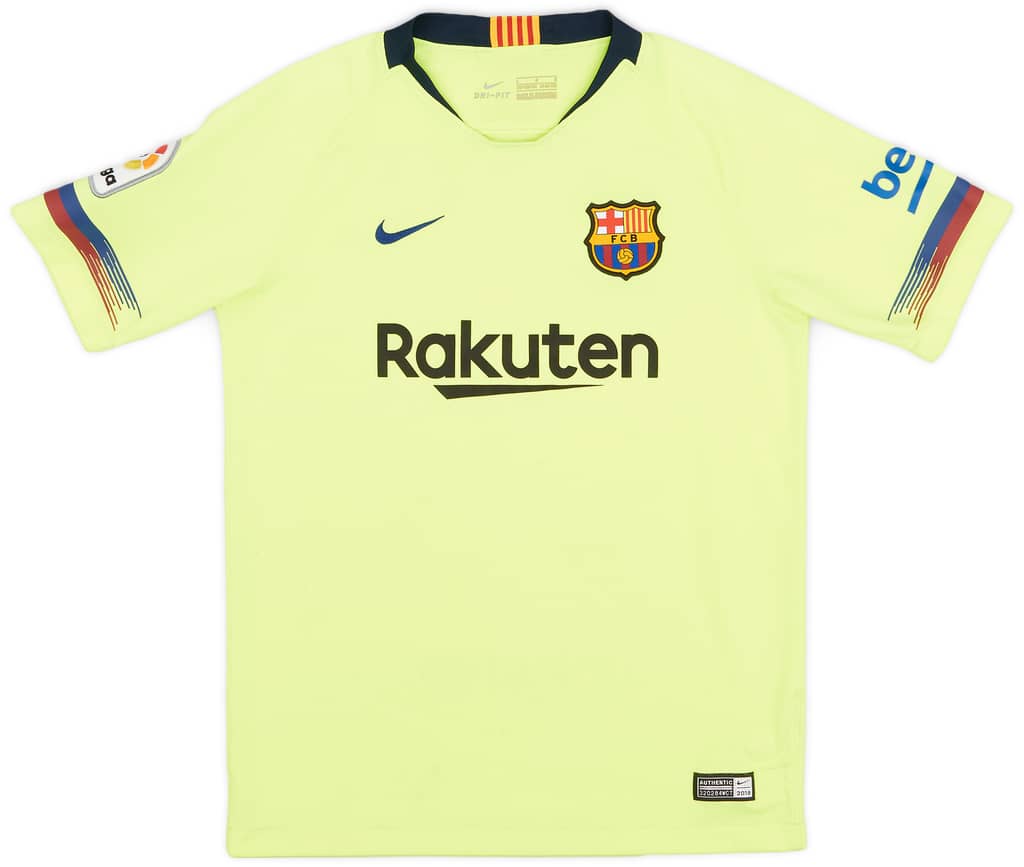 2018-19 Barcelona Away Shirt - 6/10 - (L.Boys)