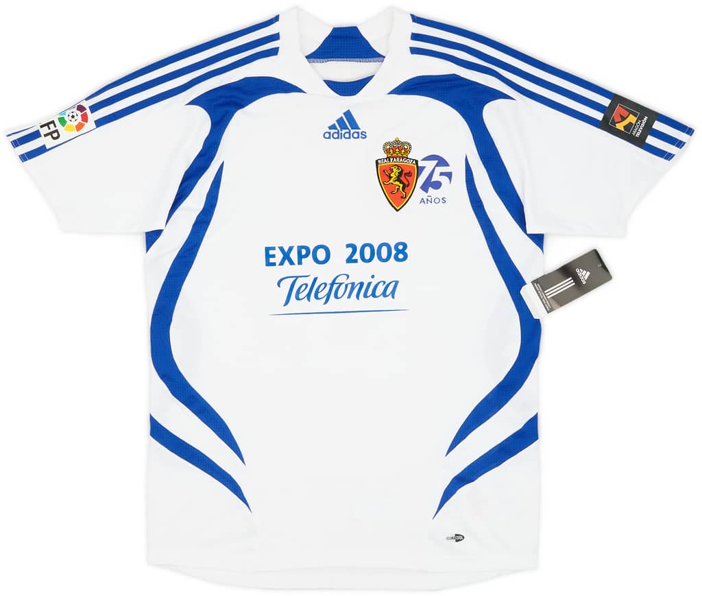 2007-08 Real Zaragoza Home Shirt (XL.Boys)