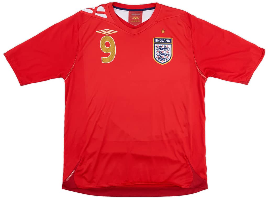 2006-08 England Away Shirt Rooney #9 - 5/10 - (L)