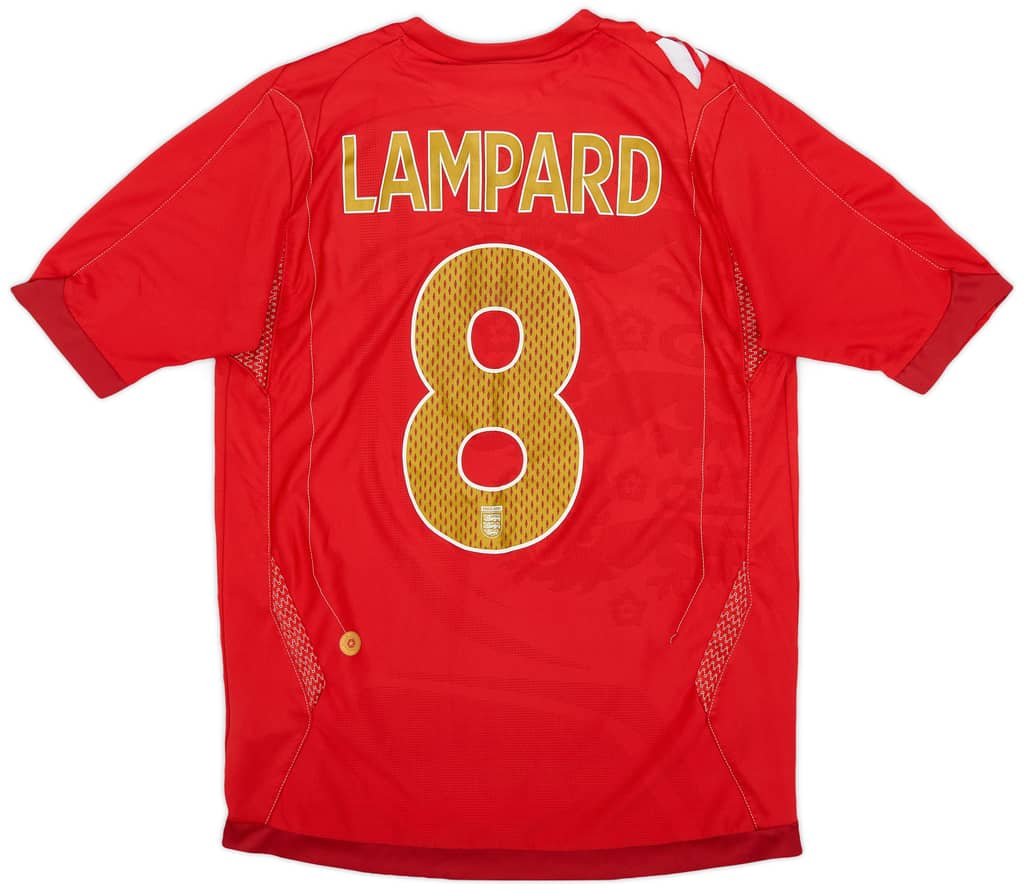 2006-08 England Away Shirt Gerrard #4 - 7/10 - (S)