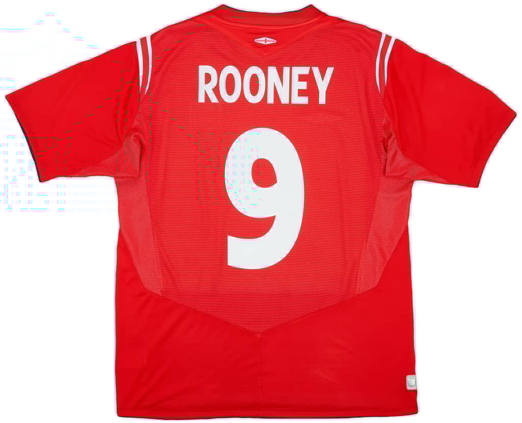 2004-06 England Away Shirt Rooney #9 - 7/10 - (L)