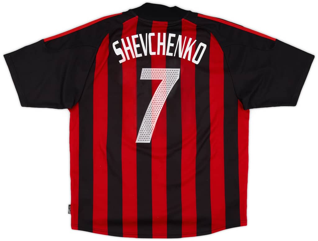 ACミラン シェフチェンコ ユニフォーム shevchenko ac milan 2002-03 AC Milan Home Shirt Shevchenko #7 - 8/10 - (XL)