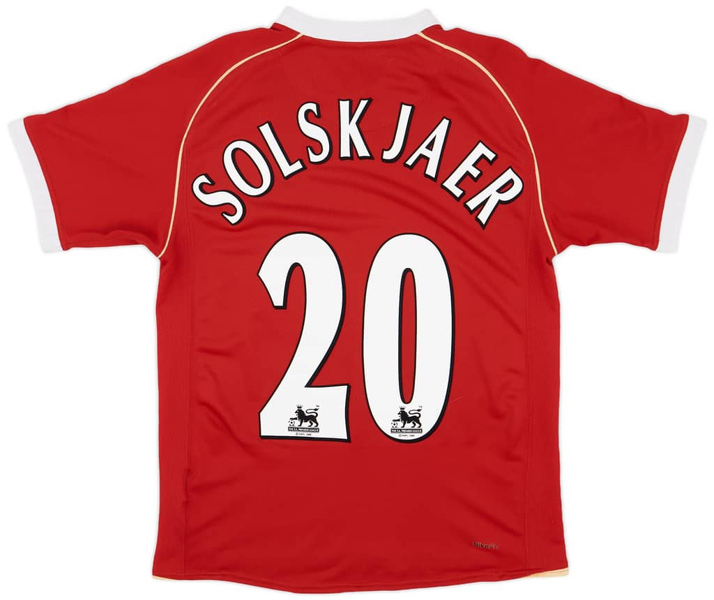 2006-07 Manchester United Home Shirt Solskjaer #20 - 5/10 - (S)
