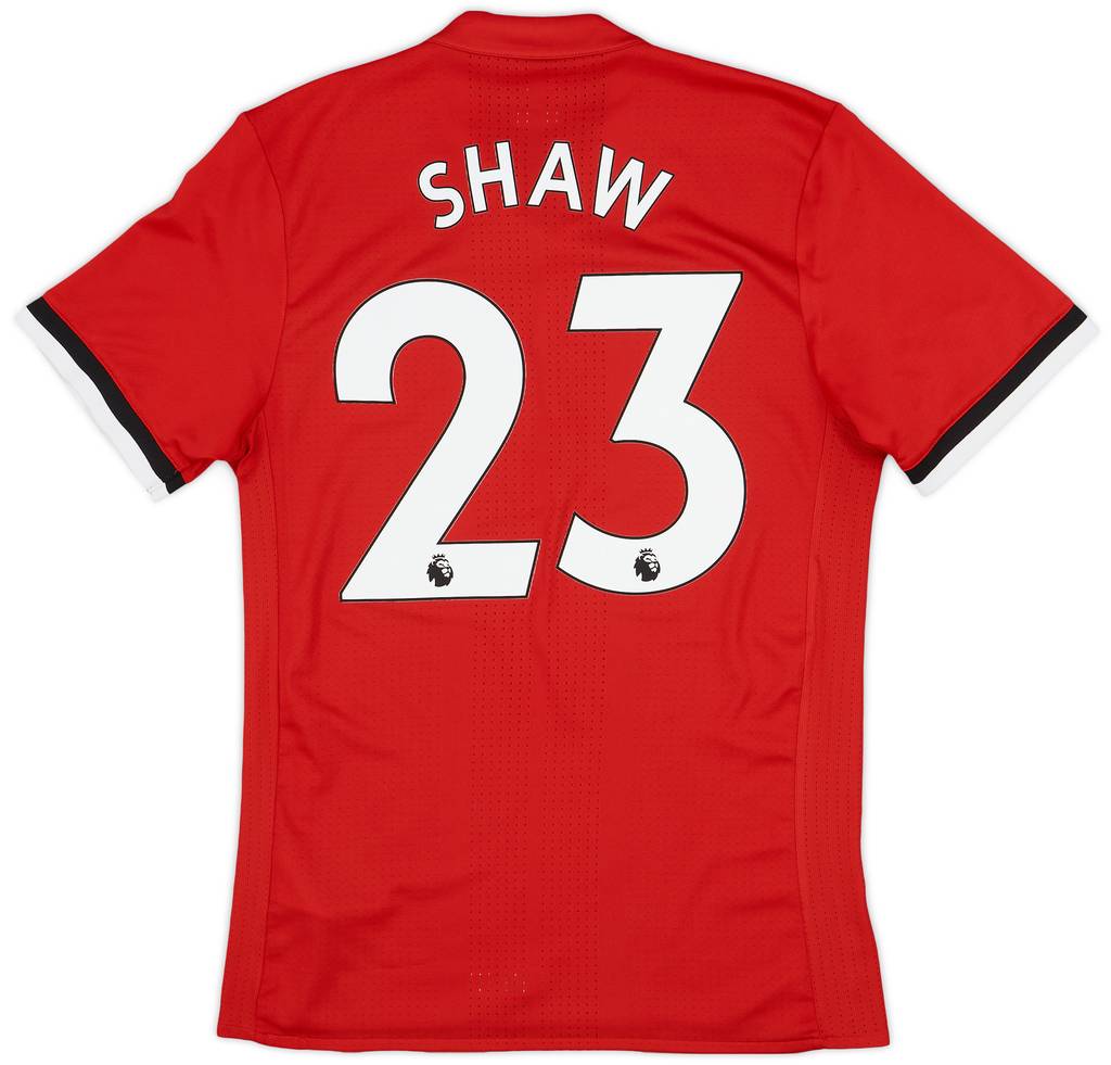 2017-18 Manchester United Authentic Home Shirt Shaw #23 - 6/10 - (M)
