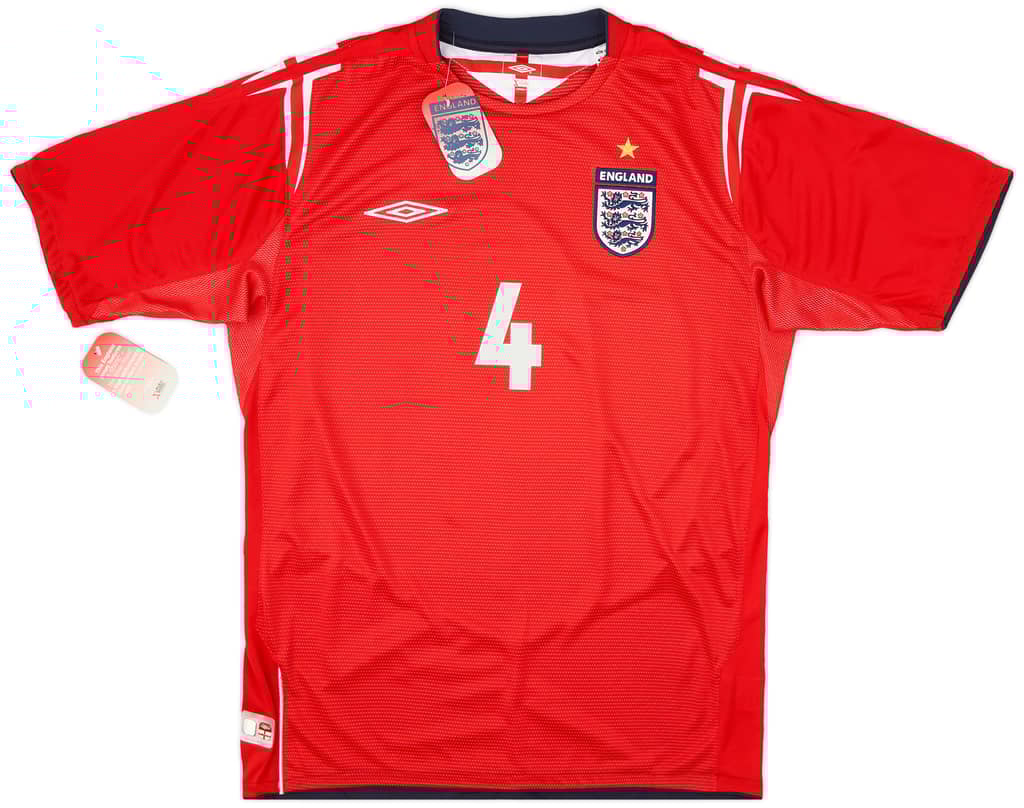 2004-06 England Away Shirt Gerrard #4 (XL)