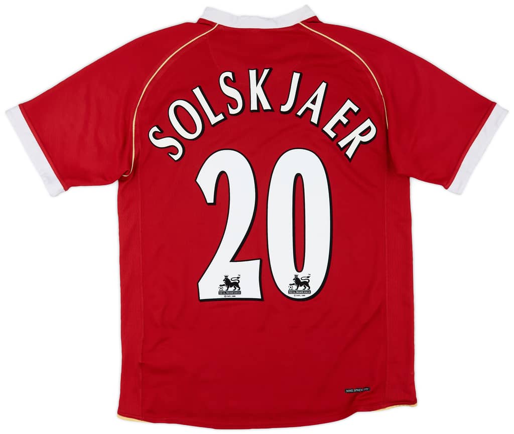2006-07 Manchester United Home Shirt Solskjaer #20 - 6/10 - (S)