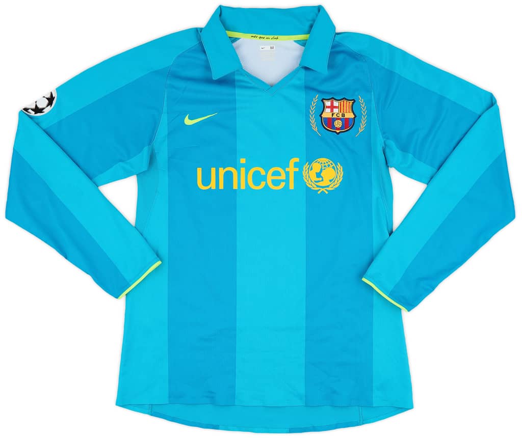 2007-08 Barcelona Match Issue Champions League Away Shirt Milito #3