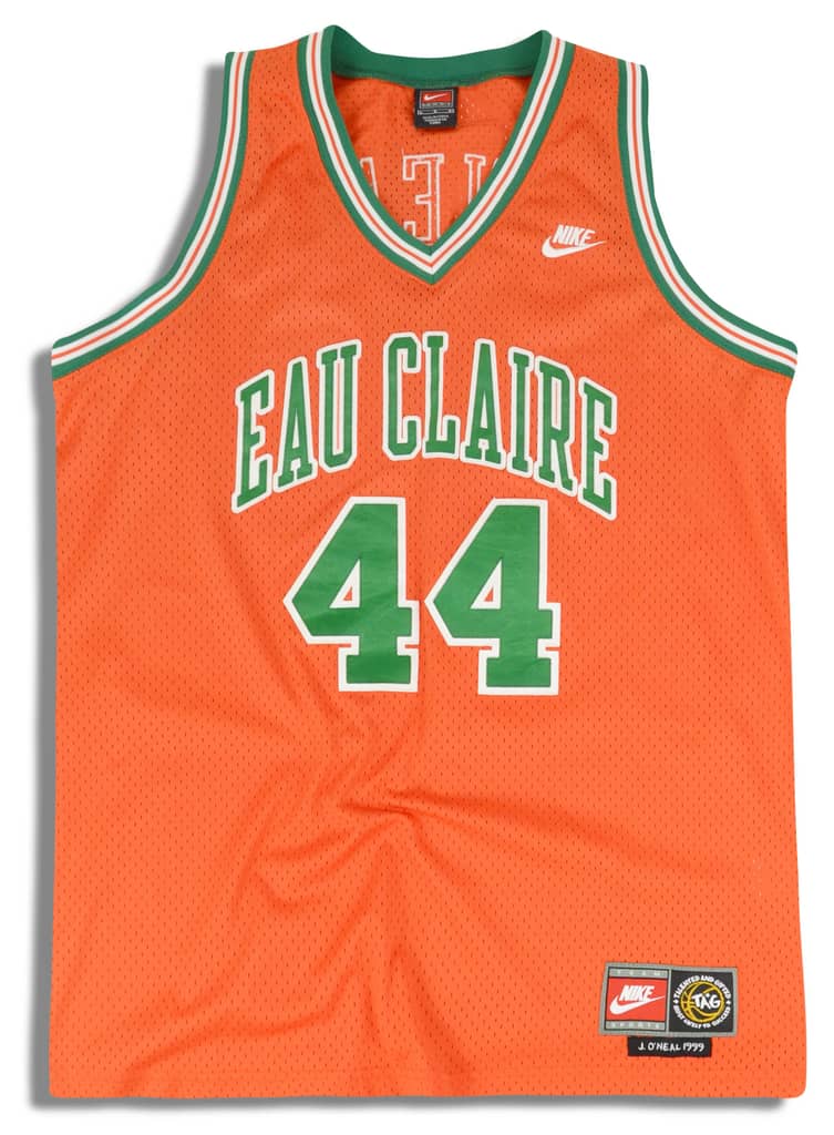 1999 Authentic Eau Claire High School O'Neal #44 Nike Jersey (Home) L