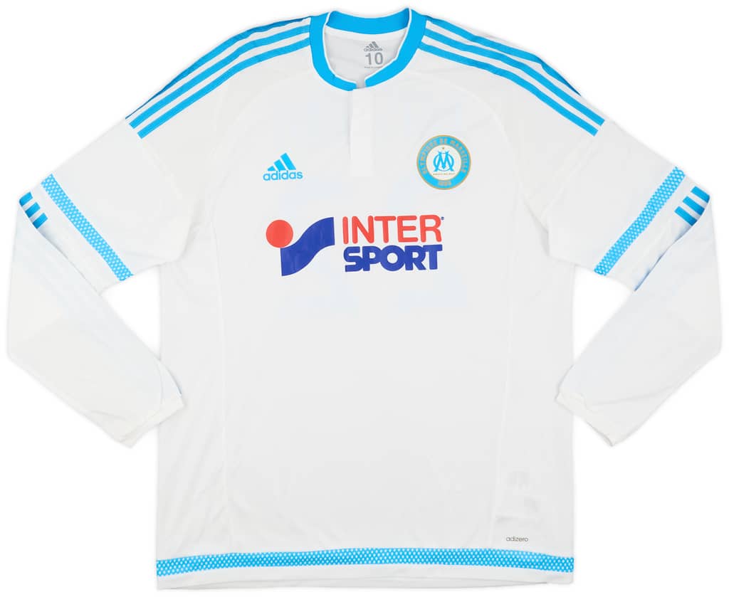 2015-16 Olympique Marseille Player Issue Home L/S Shirt Batshuayi #22 - 8/10 - (XL)