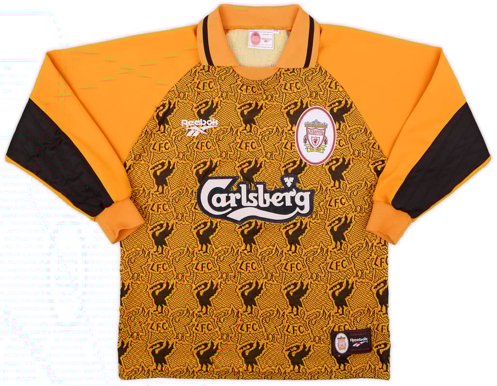 1996-97 Liverpool GK Shirt - 8/10 - (S)