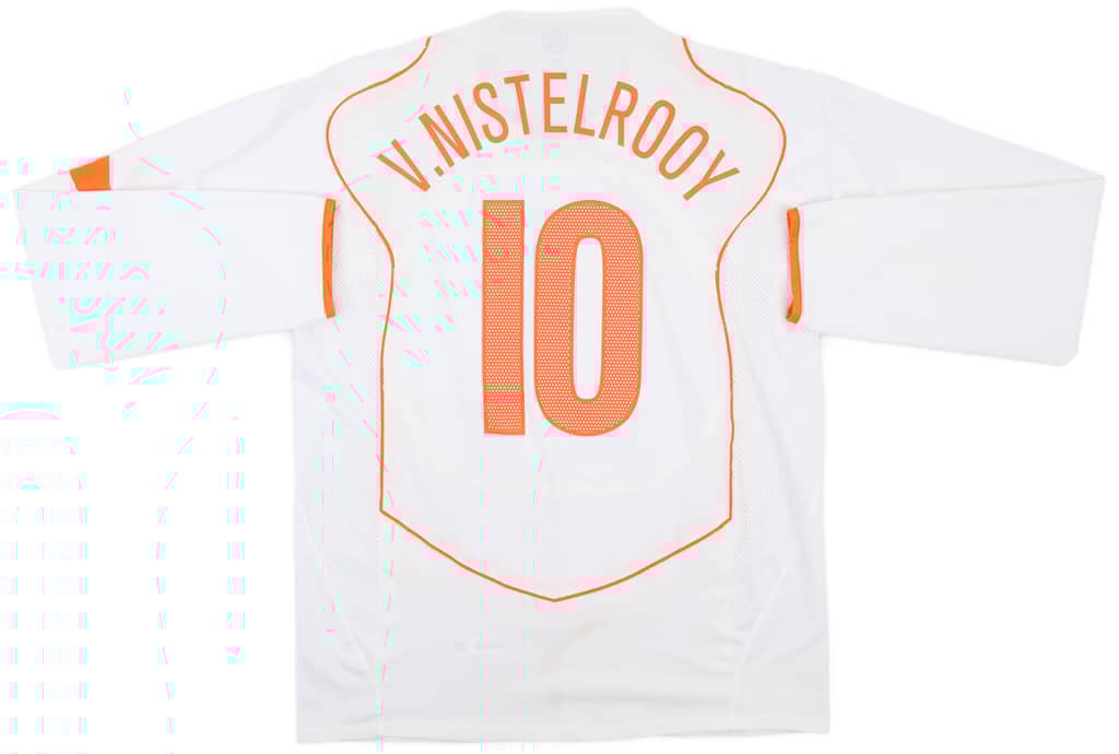2004-06 Netherlands Player Issue Away L/S Shirt V.Nistelrooy #10 - 6/10 - (XL)