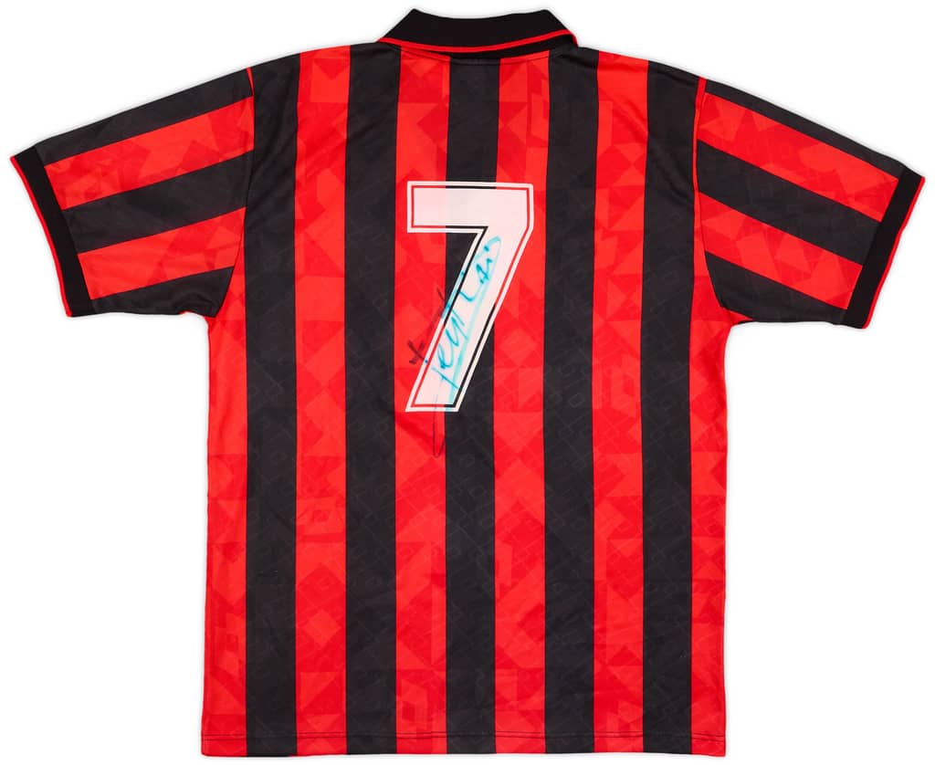 1994-95 AC Milan Signed Home Shirt #7 - 9/10 - (XL)