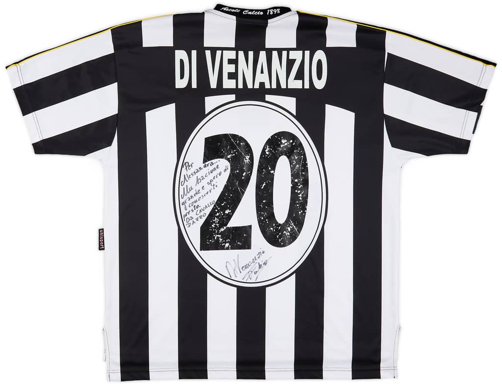 2003-05 Ascoli Signed Home Shirt Di Venanzio #20 - 6/10 - (L)