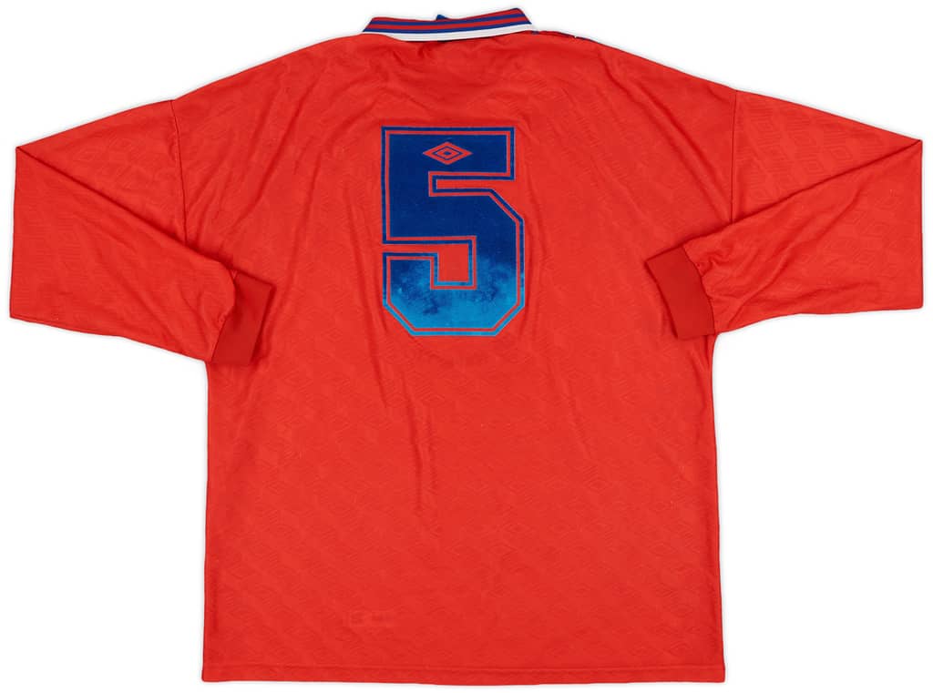 1990s Umbro Template L/S Shirt (Casement United) #5 - 8/10 - (XL)