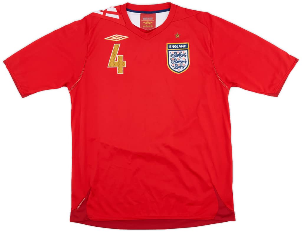 2006-08 England Away Shirt Gerrard #4 - 8/10 - (L)