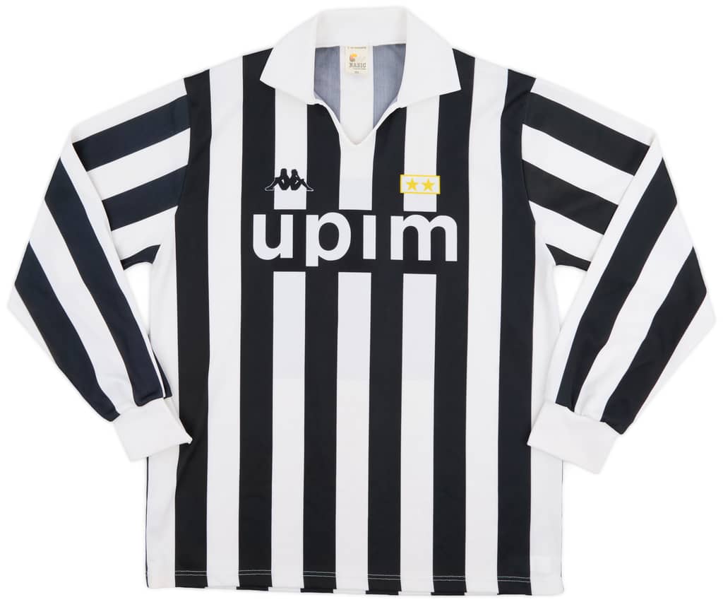 1989-90 Juventus Basic Home L/S Shirt #11 - 8/10 - (XL)