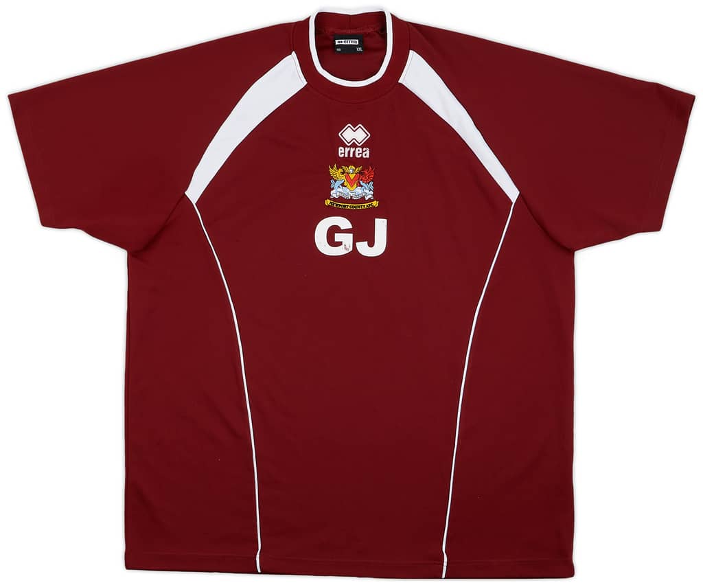 2000s Newport County Errea Staff Issue Training Shirt 'GJ' - 7/10 - (XXL)