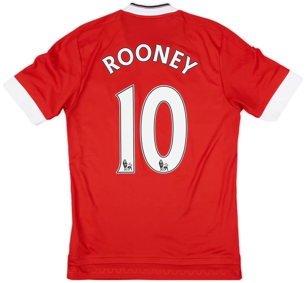 2015-16 Manchester United Home Shirt Rooney #10 - 9/10 - (XS)