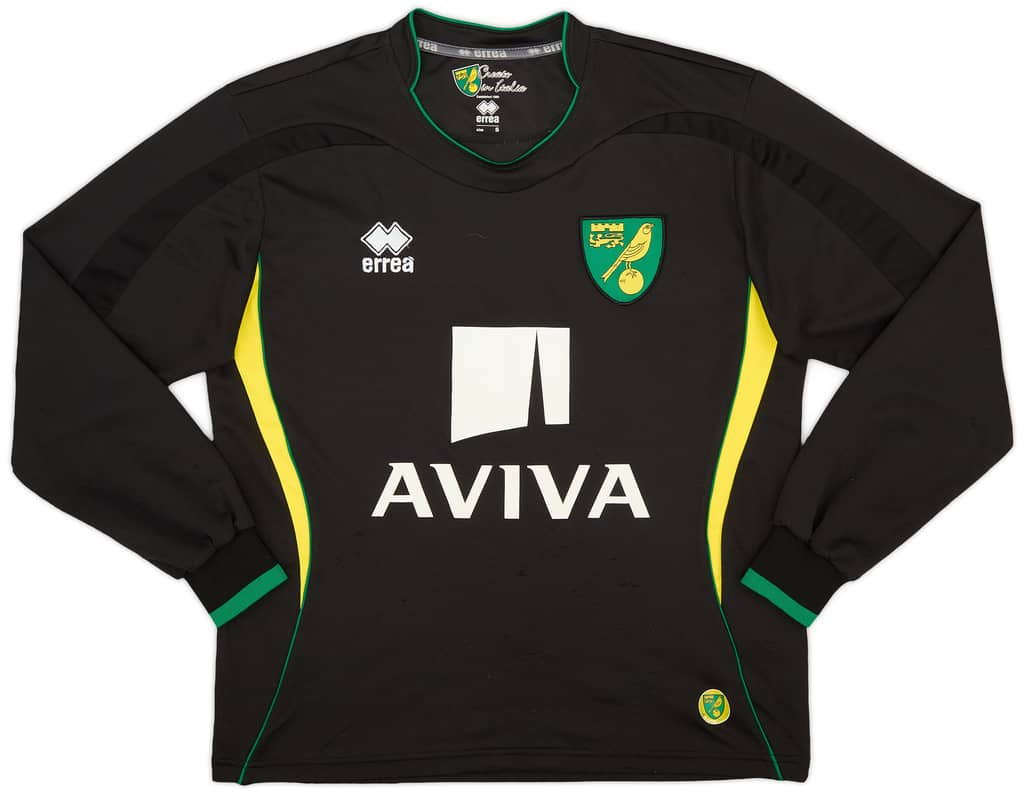 2012-13 Norwich City Away L/S Shirt - 7/10 - (S)