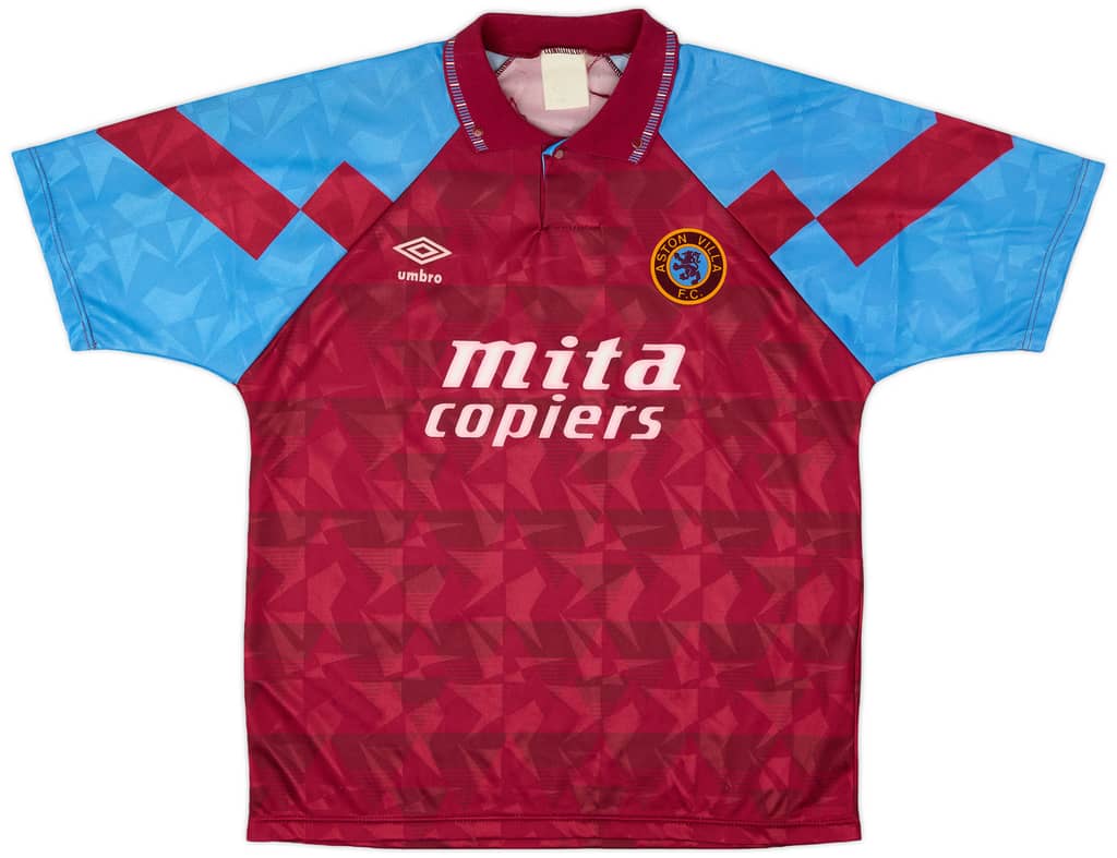1990-92 Aston Villa Home Shirt - 7/10 - (L)
