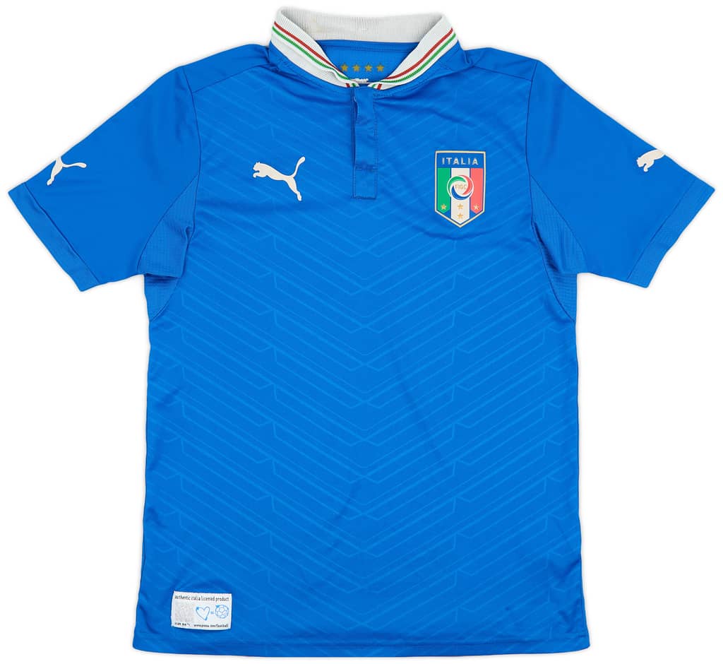 2012-13 Italy Home Shirt - 9/10 - (XL.Boys)