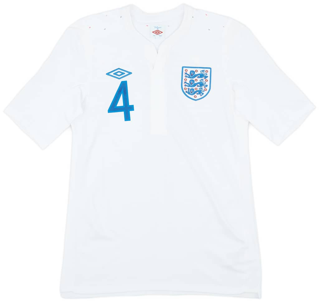 2010-11 England Home Shirt Gerrard #4 - 7/10 - (S)